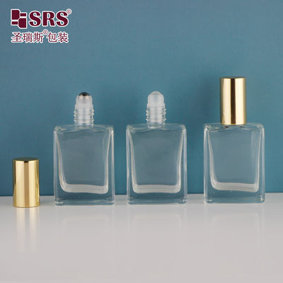 kopen Vierkante vorm Dikke wand Luxe essentiële olie glas Roll-On Proeffles 15 ml online manufacture