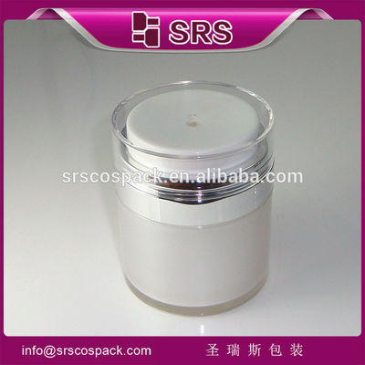 kopen Shengruisi productie warm verkoop ronde acryl crème luchtloze pot met pomp voor gezichtscrème online manufacture