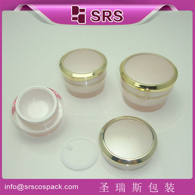 kopen SRS groothandel ronde plastic kleurfu 15 ml 30 ml 50 ml schoonheid acryl container met schroefdop online manufacture