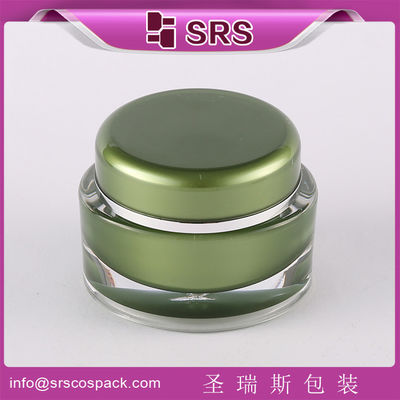 kopen SRS 2015 China luxe 15ml 30ml 50ml ovale acryl cosmetische potten voor gezichtscrème online manufacture