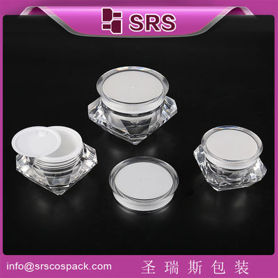 kopen SRS China Fabrikanten groothandel 5ml 15ml 30ml 50ml plastic crème acryl diamant pot online manufacture