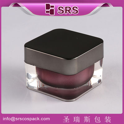 kopen SRS China luxe vierkante scrylische huidverzorgingscrème Gebruik en plastic lichaam Materiaal cosmetische pot online manufacture