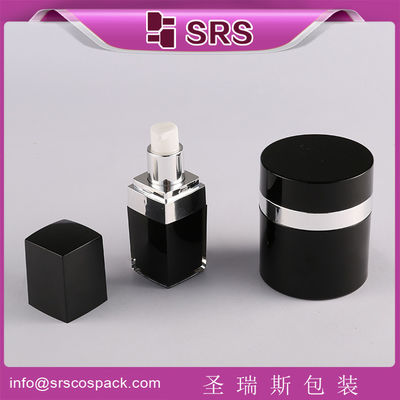 kopen SRS China leverancier lege vierkante acryl lotion fles en ronde 50g airless crème pot set online manufacture