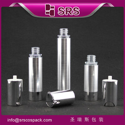 kopen TA021 15 ml 30 ml 50 ml cilindervormige zilveren luchtloze cosmetische pompfles online manufacture