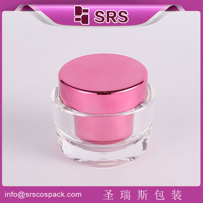 kopen productie van 15 ml 30 ml 50 ml zilveren luxe acrylpot met deksel online manufacture