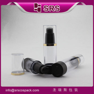 kopen 15 ml 30 ml 50 ml cosmetische fles leverancier 30 ml zwarte luchtloze pomp online manufacture