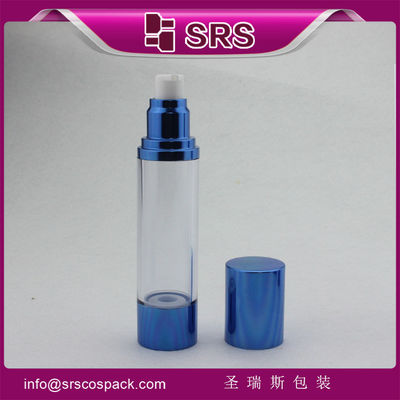 kopen A022 15 ml 30 ml 50 ml blauwe aluminium luchtloze fles voor cosmetisch serum online manufacture