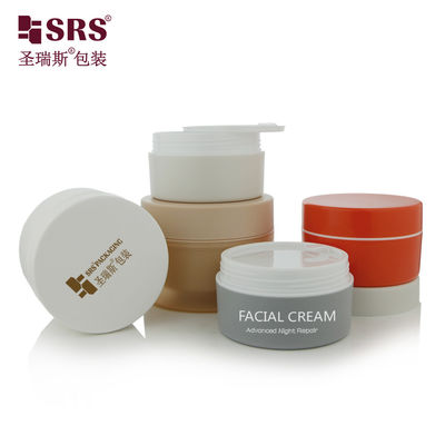 kopen Dubbele wand bevroren lege plastic PP body boterpotten Aanpassing crème pot cosmetische online manufacture