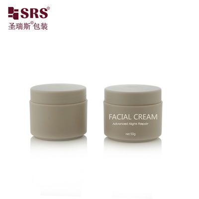 kopen 50g 100g Gefrosted Double Wall PCR milieuvriendelijk gerecycleerde huidverzorging PP cosmetische crème pot online manufacture