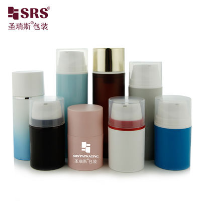 kopen Ronde Snap On Style PP PCR gerecycled materiaal Custom kleur 150 ml luchtloze pompfles online manufacture