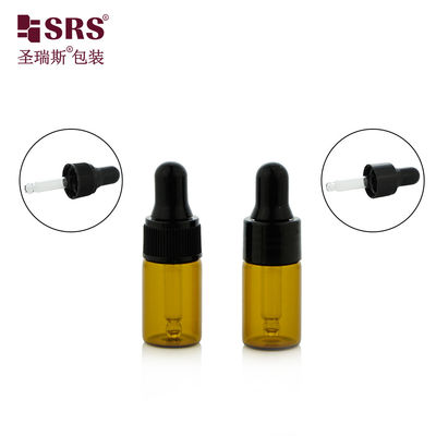 kopen 3 ml 5 ml Kleine reisgrootte Essentiële olie Plastic schouder glasflessen Dropper online manufacture