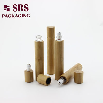 kopen 15 ml luxe echte bamboe serum fles met glazen binnenkant fles rol op metalen bal online manufacture