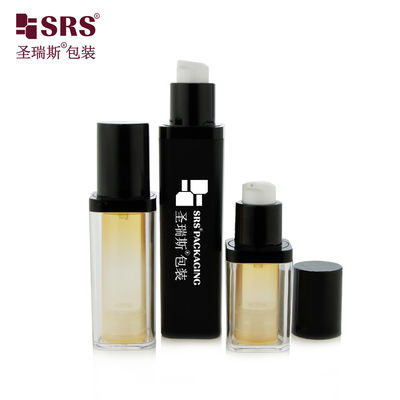 kopen Leeg PET Verwisselbaar Dubbelwand Vierkante Vorm Aangepaste kleur Gezichtsserum Airless Fles 50ml online manufacture