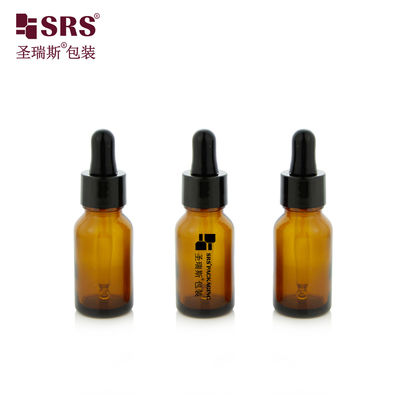 kopen 15 ml 0,5 oz Leeg Amber Kleur Ronde Dikke Wand Schimmel Essentiële Olie Glasfles Dropper online manufacture