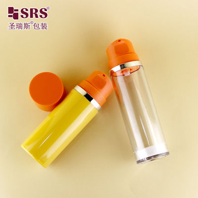kopen A0215 Snap On Style Plastic rond gezicht serum fles AS Vacuüm fles lege huidverzorgingsgel verpakking luchtloos online manufacture