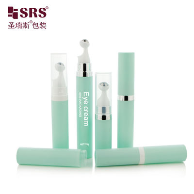 kopen A0035 7.5 ml 10 ml 15 ml Ronde luchtloze persstijl Plastic PP PCR Oogserum Roller Massage Stalen balfles online manufacture