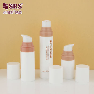 kopen PA0204 15ml 30ml 50ml Injectie Pink Pump Aanpassing PP PCR Recycled Material Glanse luchtloze fles voor gezichtscrème online manufacture