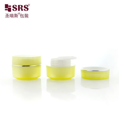 kopen SRSI 15g 30g 50g Matte Afgewerkte Plastic Halfdoorzichtige Kleur PP Gezichtsgel Oogcrème Container Cosmetische pot online manufacture