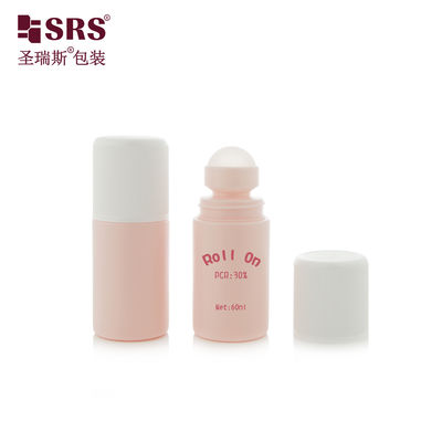 kopen RPPC1-60ML Aangepaste Roze Matte Plastic PP PCR Milieuvriendelijk Materiaal Antiperspirant Gel Roller Ball Fles online manufacture