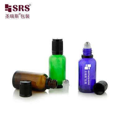 kopen BLPF 5ml 10ml 15ml 20ml 30ml 50ml 100ml Ronde Amber Groene Glasfles Met Roller Steel Ball Voor Etherische Olie online manufacture