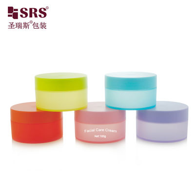 kopen SRSQ 100g Injection Custom Matte Frosted Colorful PP Jar Manufacturer Container Facial Cream Cosmetic Packaging online manufacture
