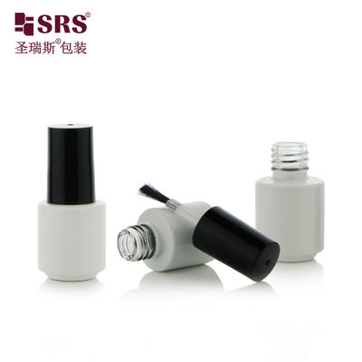 kopen DH-1B 4.5ML Round Bottom Glass Nail Polish Bottle With Brush Painted White Color Logo Printing online manufacture
