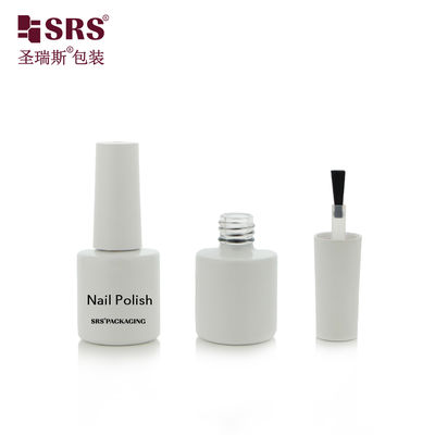 kopen DH-9A 8ML White Painted Glass Round Bottle With Brush For Nail Polish Remover Gel online manufacture
