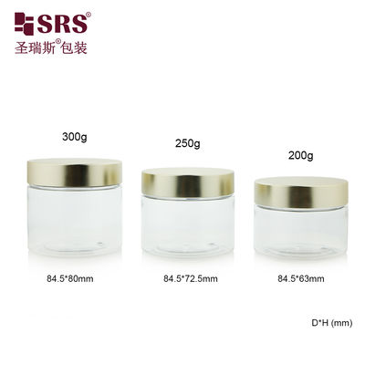 kopen PET008 200g 250g 300g Plastic Inject-Blow PET Jar With Screw Cap For Body Scrub Hair Masks Cream online manufacture