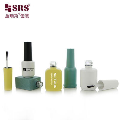 kopen Aanpasbare gekleurde glazen fles met kwast voor nagellak, lege make-up flessen, verfkleur met logo-opdruk online manufacture