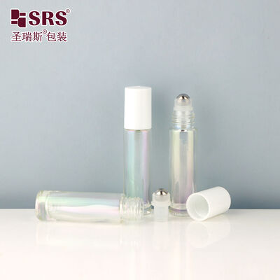 kopen BLPM-10ML SRS Geelektroplateerd Iridescent Glas Roll-On Flessen voor Parfum aanpasbare luxe cosmetische verpakkingen met roerbal van roestvrij staal online manufacture
