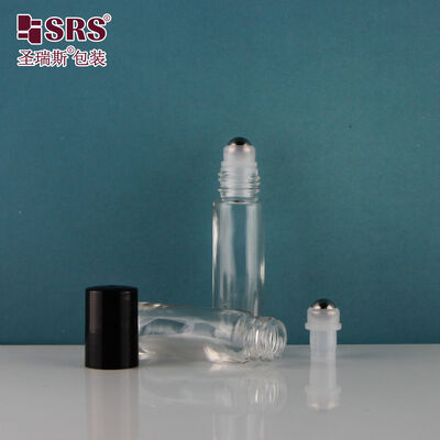 Kopen SRS glazen rolfles 8 ml lekbestendig helder glas rol op fles met stalen rolbal voor parfum essentiële olie geur online manufacture