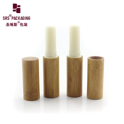 kopen luxe high-end gedrukt logo custom bamboe natuurlijke lege lipstick buis online manufacture