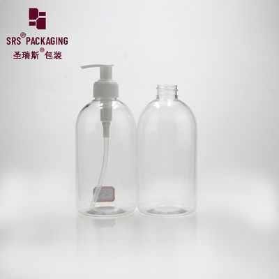 kopen doorzichtige lege handreiniger 500 ml ronde schouder plastic flessen voor huisdieren online manufacture