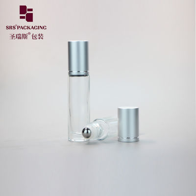 kopen 10 ml doorzichtige heldere lege glasrol op een metalen bal attar parfumfles online manufacture