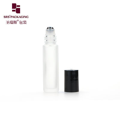 kopen voorraadhoeveelheid lege glazuurglasrol fles voor essentiële olie van 10 ml met zwart plastic deksel online manufacture