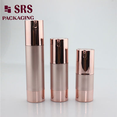 kopen lege, op maat gemaakte roze-goud plastic serumfles zonder lucht 30 ml online manufacture