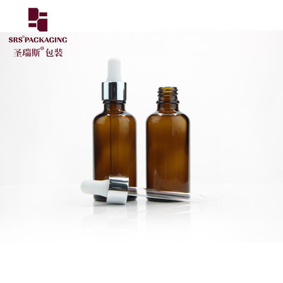 kopen 50 ml amberbruin lege glazen druppelfles voor essentiële olie online manufacture