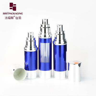 kopen 15 ml 30 ml 50 ml stempelblauwe kunststof gezichts essence lotion nieuwe luchtloze fles online manufacture