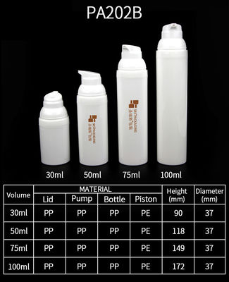 kopen 30 ml 50 ml 75 ml 100 ml injectiefles wit milieuvriendelijk pp luchtloze pomp online manufacture