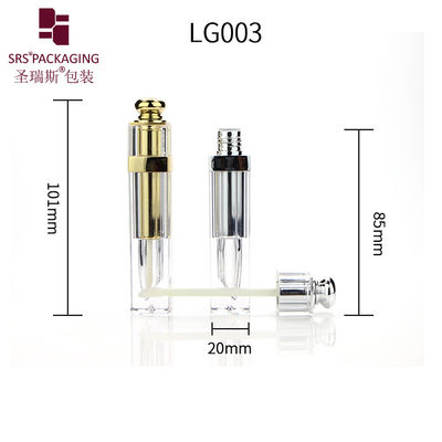 kopen 7 ml vierkant gemetalliseerde lege luxe cosmetische glitter lipgloss buis online manufacture