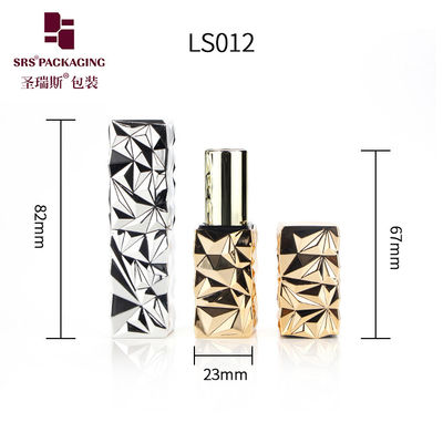 kopen vierkant glinsterend goud luxe hoge kwaliteit lippenstift lege buis online manufacture