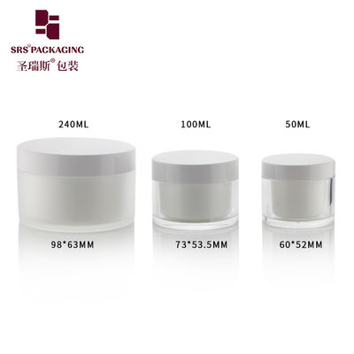 kopen 50 ml 100 ml 240 ml helder Acryl Plastic Vervangbaar pot leeg Groothandel Crème potten online manufacture