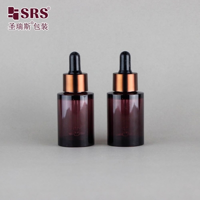 Plastic Dropper Essence Serum Cosmetische huidverzorging Luxe PET 30 ml Fles
