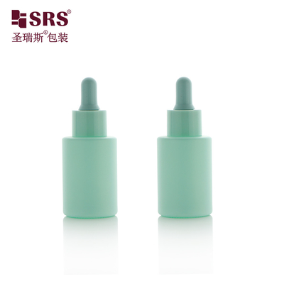 Groothandel Aanpassing Verf Kleur Glas Ronde Gezichts Essence Luxe Dropper Fles 30ml