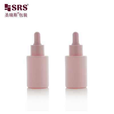 Schattige ronde glazen flessen Parfum essentiële olie Roze dropper fles 30 ml