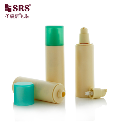 Ronde Aanpassing Kleur PP Plastic PCR Recycled fles luxe airless 100ml