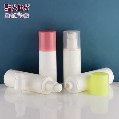 Injectiewitte PCR milieuvriendelijke gezichtslotion pomp flessen Plastic luchtloze fles 50 ml