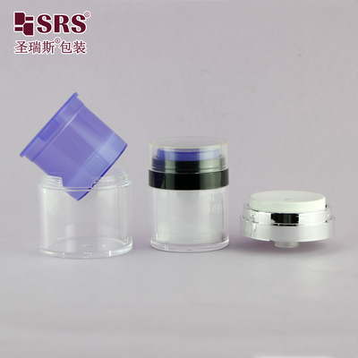 15 ml 30 ml 50 ml Plastic Vervangbare Container Custom Color Hand Cream Serum Gel Acryl Airless Jar