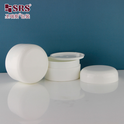 Ronde injectiewitte PP-plastiek PCR beschikbaar Cosmetische crème 120g pot