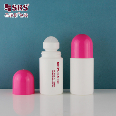 60 ml Ronde halfdoorzichtige aanpassing Kleur Plastic huidverzorgingsgel Fles Roll On Deodorant Container